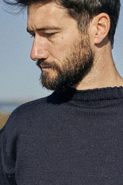 Le Tricoteur Guernsey Jumper Navy